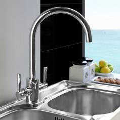 Tolmer Chrome Kitchen Tap Mixer - Swivel Spout 