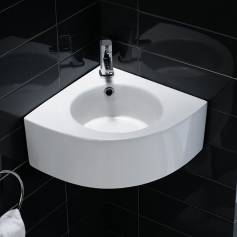 Locca Wall Mounted Cloakroom Corner Basin 
