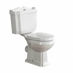 Victoria Close Coupled Toilet and Cistern - White Seat 
