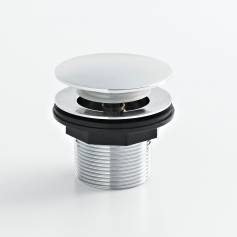 Unslotted Push Button Pop-Up Bath Waste 