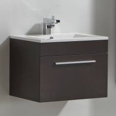 Lassen Wenge 600mm Built In Basin Drawer Unit - Wall Mounted 