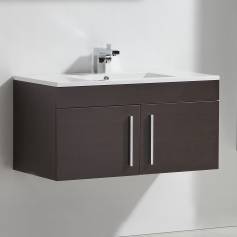 Lassen Wenge 900mm Built In Basin Door Unit - Wall Mounted 