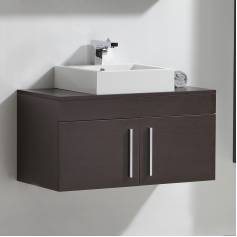 Lassen Wenge 900mm Counter Top Basin Door Unit - Wall Mounted 