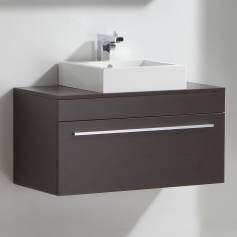Lassen Wenge 900mm Counter Top Basin Drawer Unit - Wall Mounted 