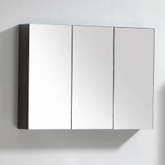 Lassen Wenge 900mm Mirror Cabinet - Three Door 