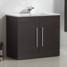 Lassen Wenge 900mm Built In Basin Door Unit - Floor Standing 
