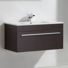 Lassen Wenge 900mm Built In Basin Drawer Unit - Wall Mounted 