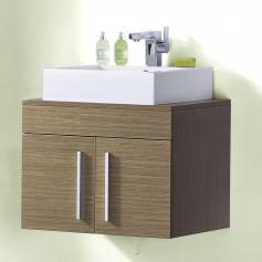 Redmond Oak 600mm Counter Top Basin Door Unit - Wall Mounted 