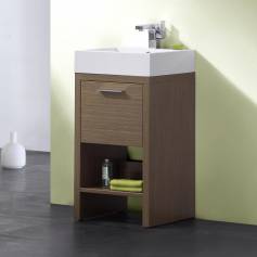 Redmond Oak 450mm Cloakroom Basin Unit - Floor Standing 