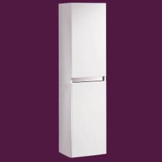Opal Steel Premium Gloss White 1500mm Wall Mounted Storage Cabinet - Tall 