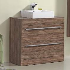 Delamere Light Walnut 900mm Counter Top Basin Drawer Unit - Floor Standing  