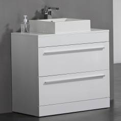 Newlands White 900mm Counter Top Basin Drawer Unit - Floor Standing  