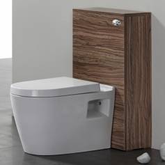 Delamere Light Walnut 500mm Back To Wall Toilet Unit  