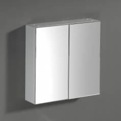 Newlands Bathroom Cabinets - White 600mm Two Door Mirror Unit 