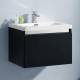 Onyx Steel Premium Gloss Black 600mm Basin Drawer Unit - Wall Mounted 
