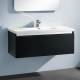 Onyx Steel Premium Gloss Black 1100mm Basin Drawer Unit - Wall Mounted 