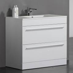 Newlands White 900mm Built In Basin Drawer Unit - Floor Standing 