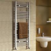 Chrome curved towel rail radiator 1150x450mm , Nancy 