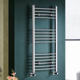 Chrome Towel Radiator Natasha Straight Rail - 1100x500mm 