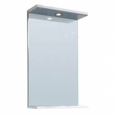 Abbott 450mm Gloss White Mirror &amp; Light 