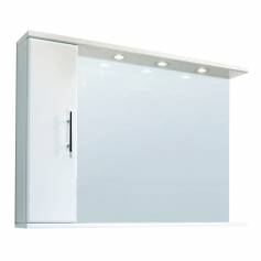 Abbott 1200mm Gloss White Mirror &amp; Light with Storage 