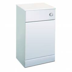 Abbott 500mm Gloss White WC Unit &amp; Concealed Cistern - 300mm Depth 