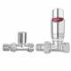 Thermostatic Radiator Valves Straight Chrome with a 15mm Connection 