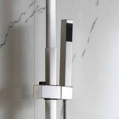 Hand Held Shower Head - Square Chrome Plated 
