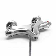 Economy Thermostatic Bath Shower Mixer Bar Valve with Bath Filler Tap 