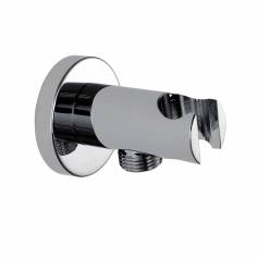 Round Wall Connector and Hand Held Shower Head Bracket 