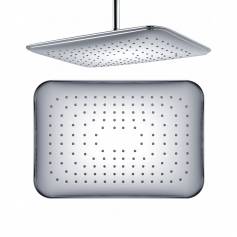 Rectangular 360x250mm Chrome Effect Shower Head 