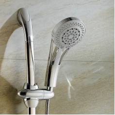 Round Shower Head - Multi-Function Chrome Effect Hand Held 