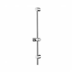 Round Chrome Effect Shower Riser Rail - Adjustable 