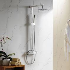 Exposed Shower Kit with 195mm Square Head &amp; Hand Held 