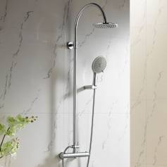 Exposed Shower Kit with 200mm Round Head &amp; Multi-Function Hand Held 