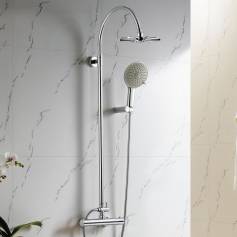 Exposed Shower Kit with 220mm Star Head &amp; Multi-Function Hand Held 