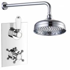 Victoria Thermostatic Shower Mixer Kit with 205mm Rain Head 