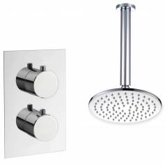 Tugela Thermostatic Shower Mixer Kit with 200mm Round Head 
