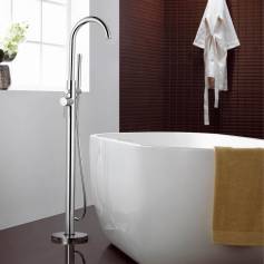 Cascade II Freestanding Bath Taps with Hand Held Shower Head 
