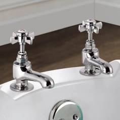 Lydford Traditional Hot and Cold Bath Taps 
