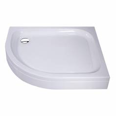 Quadrant Acrylic Easy Plumb Shower Enclosure Tray - 900x760mm Right 