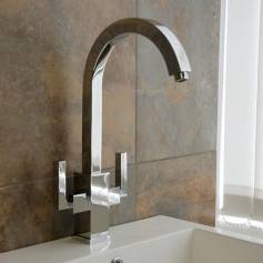 Theresa UK Kitchen Taps - Chrome Plated with Swivel Spout 
