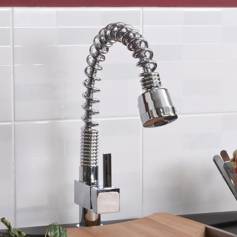 Virginia Chrome Kitchen Tap Mixer - Pull Out Spray 