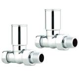Modern Premium Straight Towel Radiator Valves  - 15mm Connection 