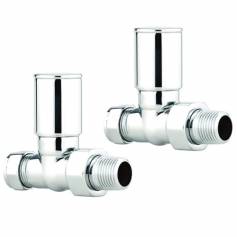 Modern Premium Straight Towel Radiator Valves  - 15mm Connection 