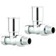 Modern Premium Straight Towel Radiator Valves  - 15mm Connection 