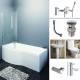 Blyth Shower Bath Suite, P-Shaped Left 