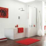 Varese L Shape Bath - Right Hand Shower Bath with Screen - Large 