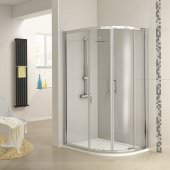1000x800mm - 6mm Glass - Offset Quadrant Shower Enclosure - Basic Range