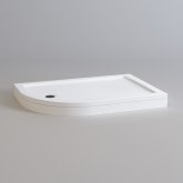 1200x800mm Left Offset Quadrant  Easy Plumb Stone Shower Tray